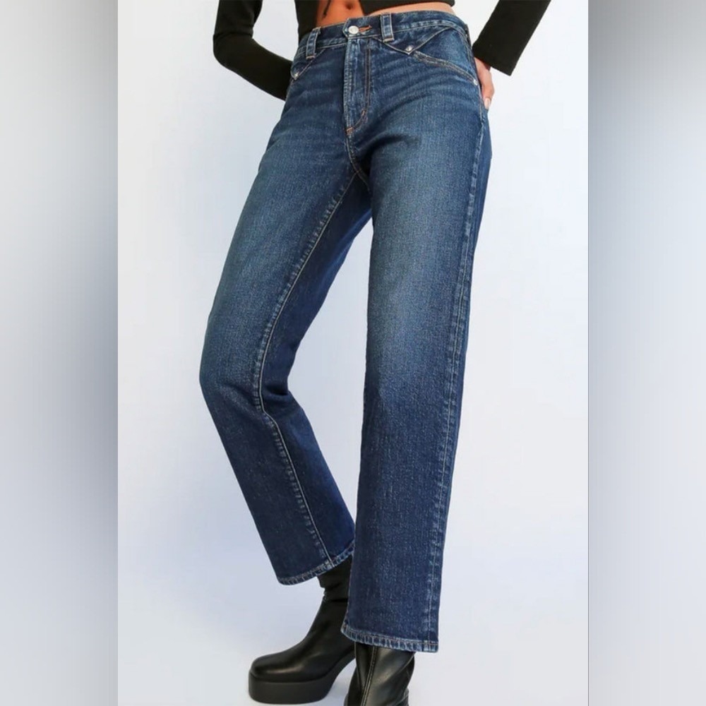 Free People X Daily Blue The NIDRA Dark Blue Jeans Sizes: 25‎ RET:$300 NET